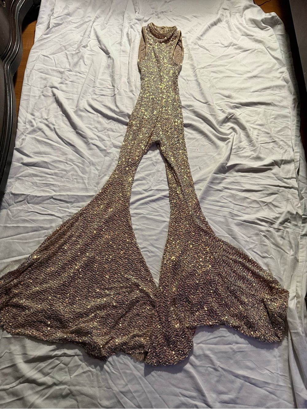 Dolls Kill Club Exx Dazzling Nights Sequin Jumpsuit